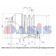 Шкив компрессора кондиционера AKS DASIS 1DK8 7 4044455371533 1423287728 851142n
