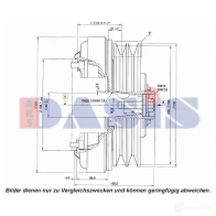 Шкив компрессора кондиционера AKS DASIS 851119n 3 H4XMJ 4044455371328 1423287713