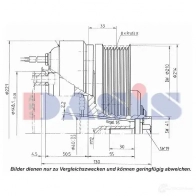 Шкив компрессора кондиционера AKS DASIS 1423287753 2A7 DCDD 851199n 4044455372059