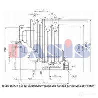Шкив компрессора кондиционера AKS DASIS RRADX 61 4044455373117 851310n 1423287820