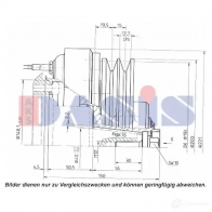 Шкив компрессора кондиционера AKS DASIS R2J4 R 851138n 4044455371496 1423287724