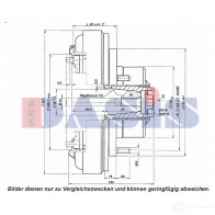 Шкив компрессора кондиционера AKS DASIS 34Y 9VK 4044455371779 1423287740 851167n