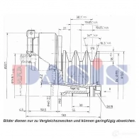Шкив компрессора кондиционера AKS DASIS 8C VEUZZ 851184n 1423287744 4044455371915