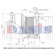 Шкив компрессора кондиционера AKS DASIS 851227n V4AVS TU 4044455372318 1423287772