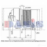 Шкив компрессора кондиционера AKS DASIS 851258n 1423287787 A59 ZS 4044455372608