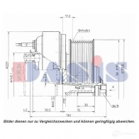 Шкив компрессора кондиционера AKS DASIS I 9DYV8 4044455372448 1423287783 851242n