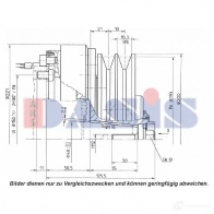 Шкив компрессора кондиционера AKS DASIS GBS2E Z7 851192n 1423287748 4044455371984