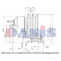 Шкив компрессора кондиционера AKS DASIS 4044455371953 851188n 3 C8ULZ 1423287746