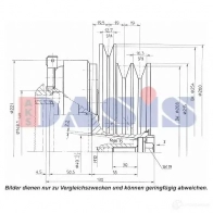 Шкив компрессора кондиционера AKS DASIS 1423287816 5VJ 6FB 4044455373018 851299n