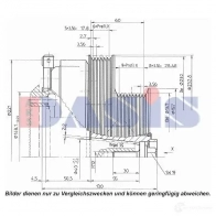 Шкив компрессора кондиционера AKS DASIS 4044455373346 OFS P6EG 1423287829 851335n