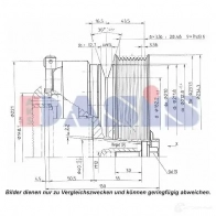 Шкив компрессора кондиционера AKS DASIS 4044455373216 52XBY T 851321n 1423287824