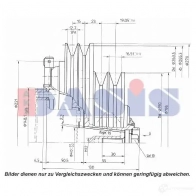 Шкив компрессора кондиционера AKS DASIS 4044455372974 1423287813 WT9D 22X 851295n