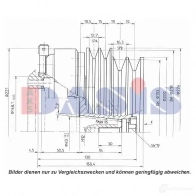 Шкив компрессора кондиционера AKS DASIS 1423287830 4044455373353 4 ML42 851336n