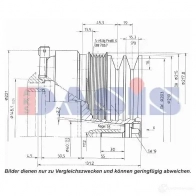 Шкив компрессора кондиционера AKS DASIS 4044455372943 851292n PKLE 6 1423287811