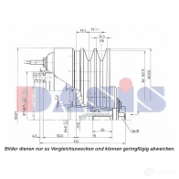 Шкив компрессора кондиционера AKS DASIS 4044455372783 1423287799 851276n YDF5 7