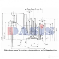 Шкив компрессора кондиционера AKS DASIS 851304n 1423287817 4044455373056 IAJQZ 99