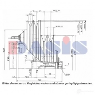 Шкив компрессора кондиционера AKS DASIS 851270n FV BR6 1423287794 4044455372721