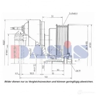 Шкив компрессора кондиционера AKS DASIS 1423287754 9 XTAE 851201n 4044455372066
