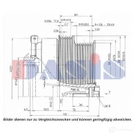 Шкив компрессора кондиционера AKS DASIS 851334n 3 IAKC7Z 4044455373339 1423287828