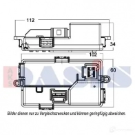 Сопротивление вентилятора салона AKS DASIS 876747 700017n 6V9W9 6 4044455561460