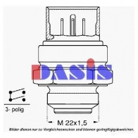 Датчик вентилятора радиатора AKS DASIS 877316 FPKI 76R 751611n 4044455700968
