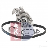Комплект ремня грм с водяным насосом AKS DASIS 570255n TR8 O6 1437273294 - Изображение 2