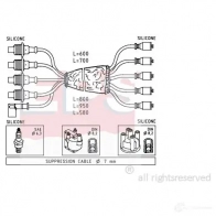 Высоковольтные провода зажигания, комплект EPS 1500747 KW 359 747 3294676 FACET 4.8747