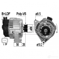 Генератор ERA BQSOO Q Peugeot Partner 1 (M59, 5F) Минивэн 1.6 Flexfuel 109 л.с. 2000 – 2002 209160A