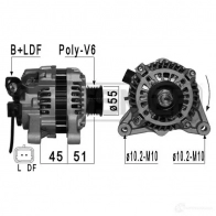 Генератор ERA Citroen Berlingo 1 (M49, MF) Минивэн 1.4 i bivalent (MFKFW) 75 л.с. 2003 – 2008 0M8 50 210926A