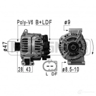 Генератор ERA O 8BFM 210887A Mini Cooper (R50, R53) 1 Хэтчбек 1.4 One 75 л.с. 2003 – 2006