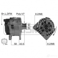 Генератор ERA W FIZYZF Suzuki Grand Vitara (JT, TE, TD) 2 Кроссовер 1.9 DDiS AWD (JT419. TD44. JB419WD. JB419xD) 129 л.с. 2005 – 2015 210566A