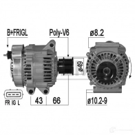 Генератор ERA Mini Cooper (R50, R53) 1 Хэтчбек 1.6 Works 210 л.с. 2003 – 2006 Y TMBS 209302A