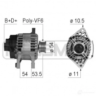 Генератор ERA Fiat Stilo (192) 1 Хэтчбек 1.9 JTD (192xE1A) 115 л.с. 2001 – 2006 210751A X 17RDD