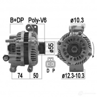 Генератор ERA Mazda 6 (GG) 1 Хэтчбек 1.8 120 л.с. 2002 – 2007 209422A 9RS 13
