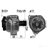 Генератор ERA C LN49U Saab 9-5 (YS3E) 1 Универсал 2.3 Turbo 260 л.с. 2006 – 2009 209045A