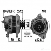 Генератор ERA Mitsubishi Pajero 4 (V8, V9) Внедорожник 3.2 DI D (V88W. V98W) 160 л.с. 2007 – 2024 209364A 8CNFP G