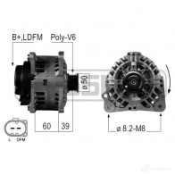 Генератор ERA 210481A 6NVNEN D Volkswagen Polo (9N) 4 Хэтчбек 1.2 54 л.с. 2002 – 2007