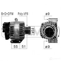Генератор ERA Fiat Qubo (225) 1 Минивэн 1.3 D Multijet 95 л.с. 2010 – 2025 DYD9 I 210833A