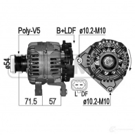 Генератор ERA LA UM3G2 209081A Opel Astra (H) 3 Универсал 1.6 LPG (L35) 116 л.с. 2009 – 2010