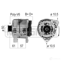 Генератор ERA X T3TC7 210725A Opel Astra (G) 2 Хэтчбек 2.2 DTI (F08. F48) 125 л.с. 2002 – 2005