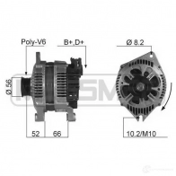 Генератор ERA Citroen Jumper 1 (230P) Автобус 2.5 D 86 л.с. 1994 – 2002 210069A B0J4 7