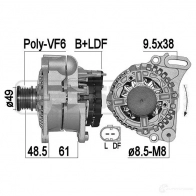 Генератор ERA 209502A Seat Ibiza (6J1, 6P5) 4 Купе 1.4 TDI 80 л.с. 2008 – 2010 5 IF8T