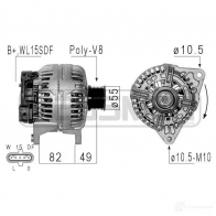 Генератор ERA 1438236224 GY 3BM 210594A