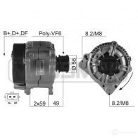 Генератор ERA 210170A F3Q7 D Audi A3 (8L) 1 1996 – 2003
