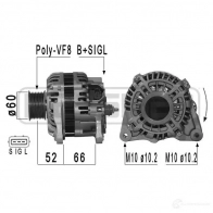 Генератор ERA Mazda 3 (BK) 1 Хэтчбек 2.0 MZR CD 143 л.с. 2006 – 2009 9D4 DM 210954A