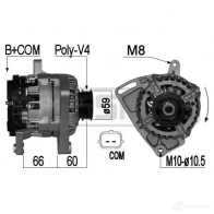 Генератор ERA 209075 A QPPU8 Renault Twingo (CN0) 2 Хэтчбек 1.2 16V (CN04. CN0A. CN0B) 75 л.с. 2007 – 2025