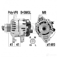 Генератор ERA L1K KY Toyota Yaris (XP90) 2 Хэтчбек 1.4 D 4D (NLP90) 90 л.с. 2005 – 2025 210896A