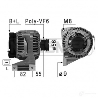 Генератор ERA Volvo S70 1 (874) Седан 2.4 Blu Fuel 140 л.с. 1997 – 2000 210881A 3AA HXDW