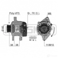 Генератор ERA JVD IFJ Toyota Yaris Verso (XP20) 1 Минивэн 1.4 D 4D (NLP20. NLP22) 75 л.с. 2001 – 2005 210392A