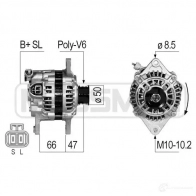 Генератор ERA Kia Shuma (FB) 1 1997 – 2004 210798 5 DLSIT1